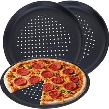 3x Non-Stick Pizza Baking Tray
