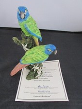 Coalport Blue Headed  Macaws (Fragile Paradise) - With Certificate - LTD Edition