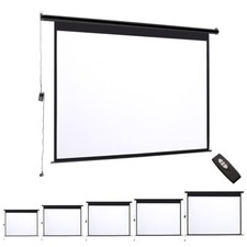 Electric Motorised / Manual Pull-Down Projector Screen 72-120in Home Cinema 4:3
