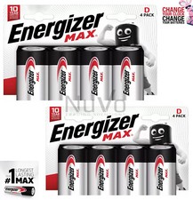 Energizer Max D LR20 MN1300 Super Alkaline Size D Batteries 1.5v V Long Expiry
