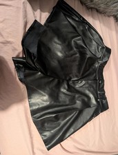 Cameo rose Faux Leather Shorts