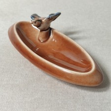 Vintage Wade Whimsies Porcelain Blue Bird Trinket or Pin/Ring/Earring Dish