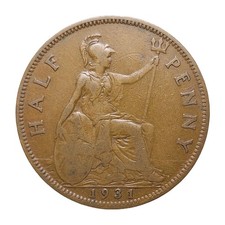 1931 Half Penny – George V