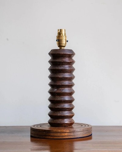 Turned wood lamp charles - turned,