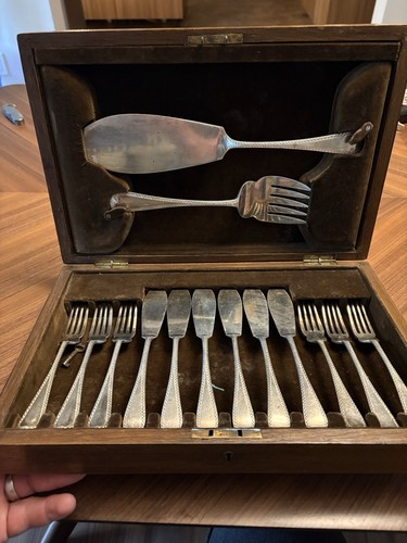 Antique victorian boxed - victorian, fish