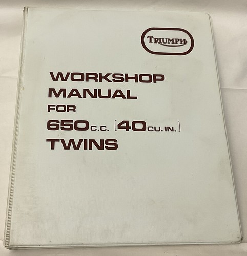 Genuine triumph 650 workshop - genuine,
