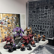 Warhammer 40k Tau Army Job Lot Partially Built/painted Suits and infantry  