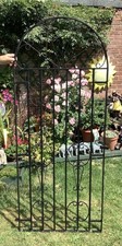 Tall Ornate Wrought Iron Pedestrian Side gate, Pet Dog Backyard Alleyway Garden