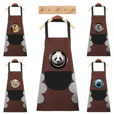 Unisex Kitchen Chef Apron Pocket Catering Cook BBQ Apron Waterproof UK