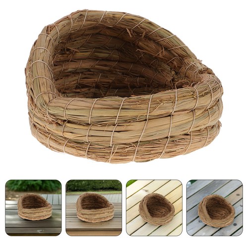 Reusable woven straw chicken - straw,