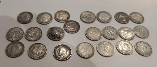 British silver three pence - 22,