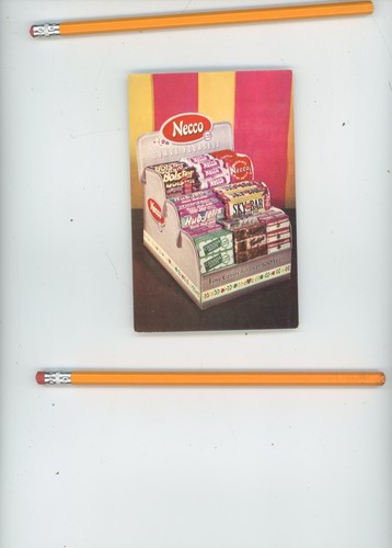 1950 necco candy postcard - necco,