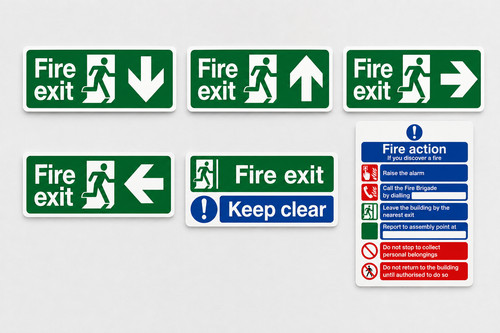 Fire exit sign 3mm acrylic - sign,
