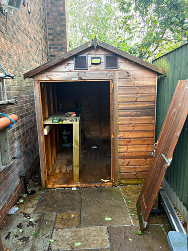 Wooden apex roof - shed, /