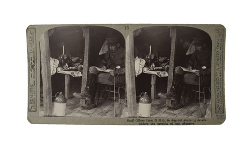 Ww1 stereoview q staff - ww1,