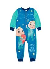 Boys Kids All in One Fleece COCMELON Pyjamas Sleepsuit Nightwear 1Onesie 1-4 yrs
