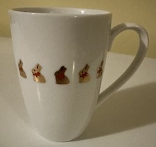 RARE THOMAS LINDT Limited Edition Gold Bunny  Coffee Cup Mug White Porcelain