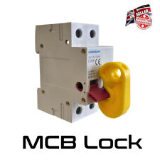 MCB Lockout Off Device Miniature Circuit Breaker Lock Yellow *UK*