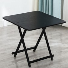 Foldable Kitchen Table Wooden Top Dining Room Breakfast Desk for Small Space