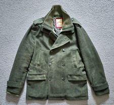 Joe Browns Military Style Coat Jacket Mens M Herringbone Army Full Zip Lined