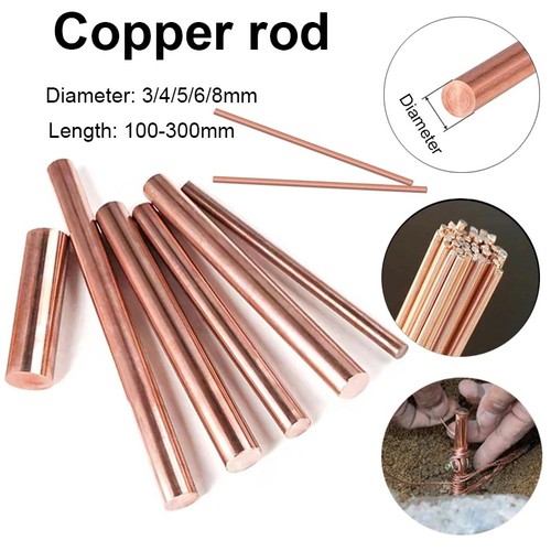 Pure copper rod solid round - copper,