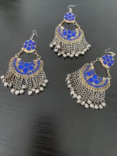 Afghan jewellery earrings and - afghan,