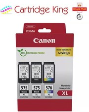 Canon PG-575XL (x2) / CL-576XL 2-pack of Printer Inks for PIXMA TS4751i