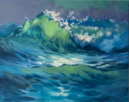 Ocean wave original - original, oil