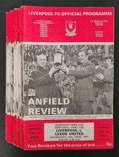 LIVERPOOL 1970/1971 Season - Complete set of home football programmes