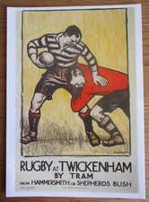 Postcard RUGBY at TWICKENHAM