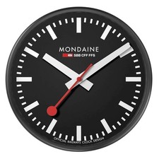 Mondaine - Wall Clock A990.CLOCK.64SBB 25cm - Official Swiss Railways Clock Red