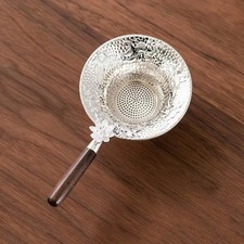 1pc Tea Strainer Tea Filter Tea Colander With Wood Handle Teaware Supplies