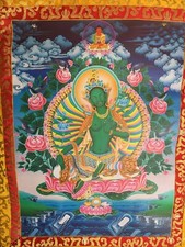 GREEN TARA POSTER THANGKA