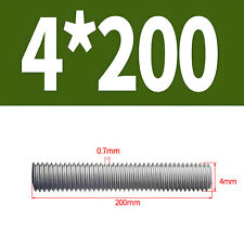 M2 M2.5 M3 M4 A2 STAINLESS STEEL THREADED ROD FULL THREAD STUDDING BAR