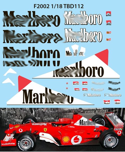 Decals for ferrari f1 - 1/18,