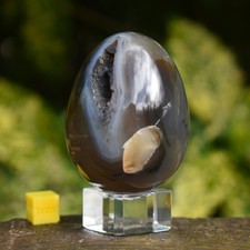 Banded Agate Crystal Druzy Egg