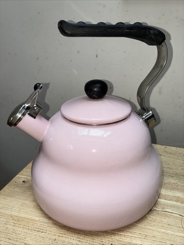 Retro pink stovetop kettle - retro,