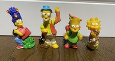 THE SIMPSONS - Vintage 1990's Plastic Figures - 2.5"~3" high -Burger King - 1990