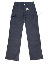 Combat Work Trousers size 32W 33.5L -Kustom Kit KK806 -Teflon Coated Navy Canvas