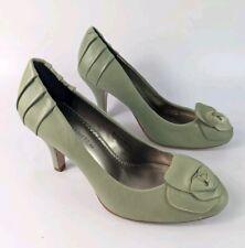 M & S Green Leather High Heel