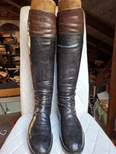 COPPER TOP BESPOKE ANTIQUE RIDING BOOTS WITH TREES. LOVELY EXAMPLE. 