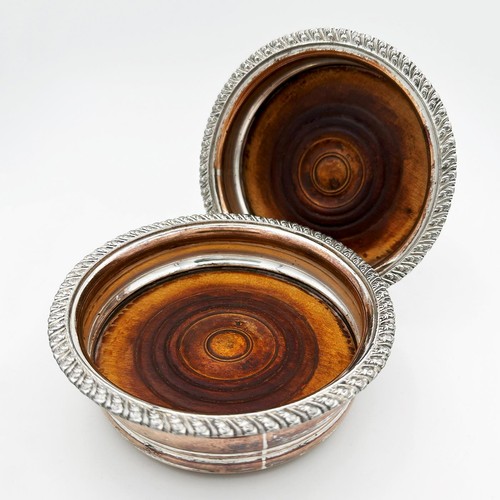 Pair bottle coasters old - pair,
