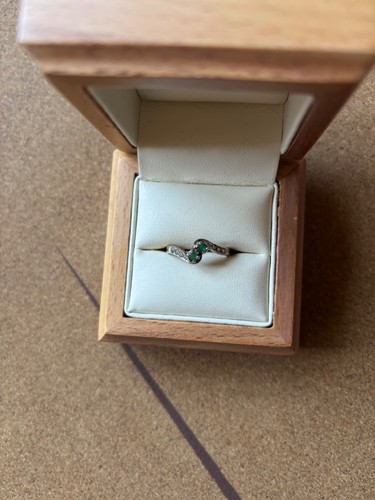 Gold ring with emerald - ring,