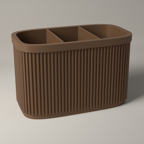 Ribbed pen holder - ribbed, 3