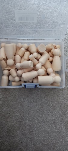 46pcs unfinished wooden - wooden, peg