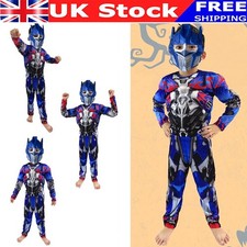 Kids Boys Hulk Bumblebee Transformers Optimus Prime Costume Fancy Dress + Mask ~