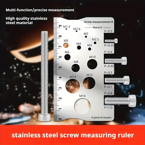 Screw thread pitch gauge - screw,