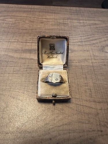 Mens vintage sheild - vintage, 9ct