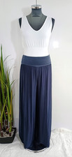 Italian Ladies Plain Wide Leg Silk Palazzo Trouser. One Size. New with Tags.