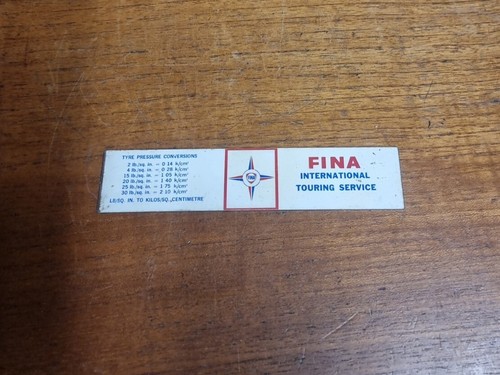 Vintage fina touring service - vintage,